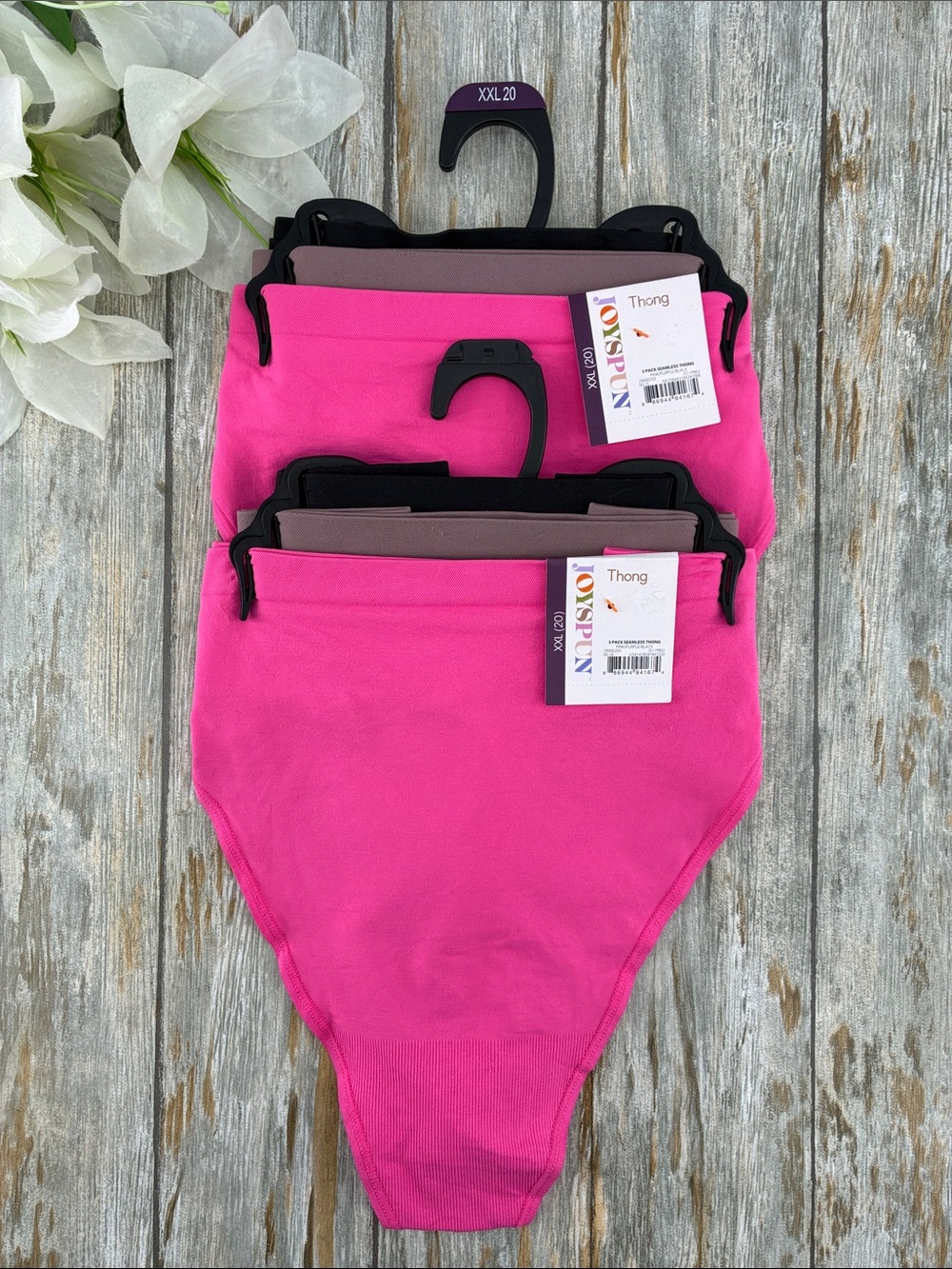 Women’s Seamless Thong Pants Underwear 2, 3-Packs Size XXL